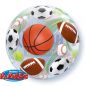Preview: Bubble-Ballon Happy Birthday Sport und verschiedenen Bällen
